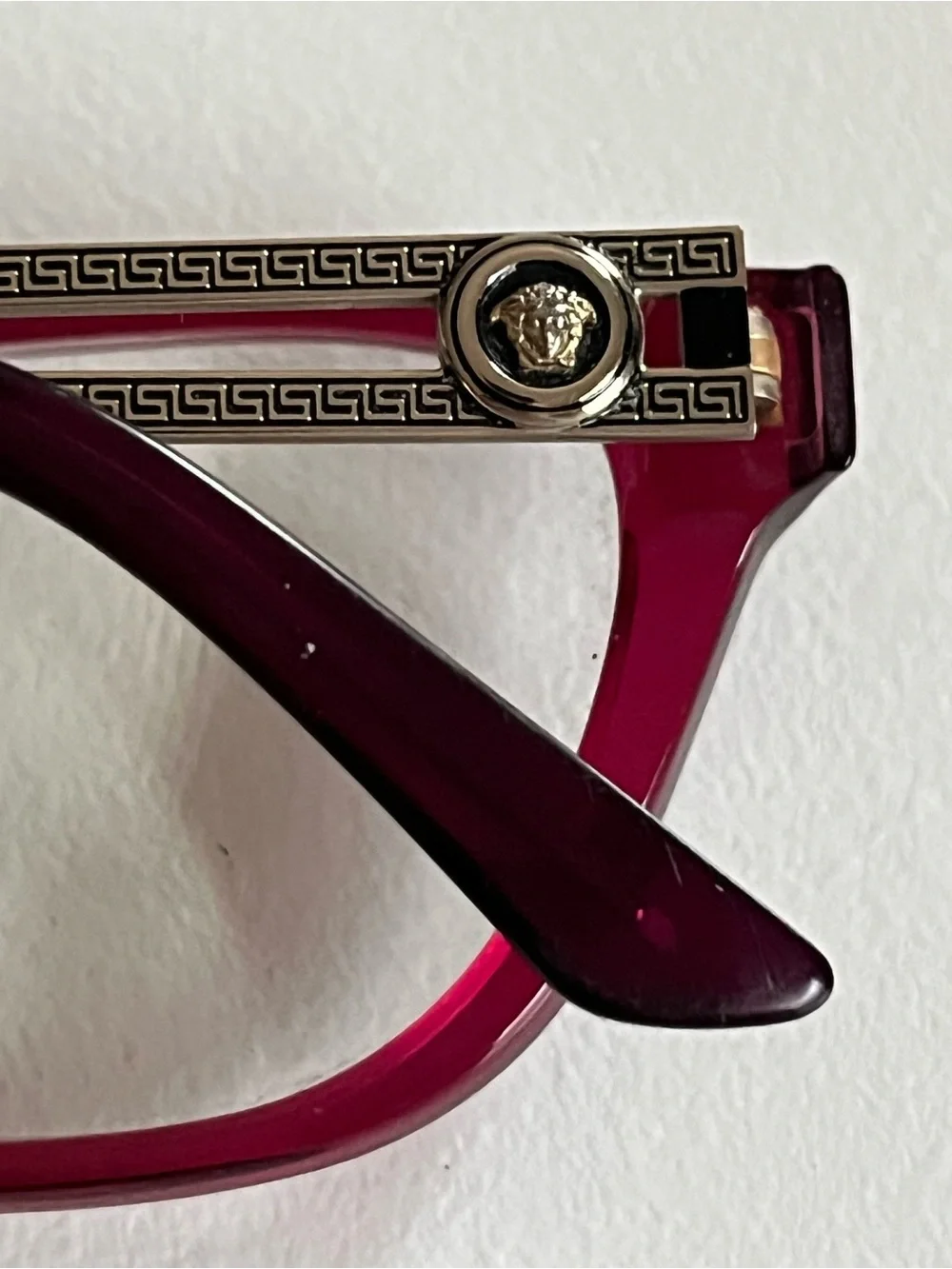 Versace MOD 3220 5097 Fuchsia/violet Gold Medusa Reading Eyeglasses Cat Eye